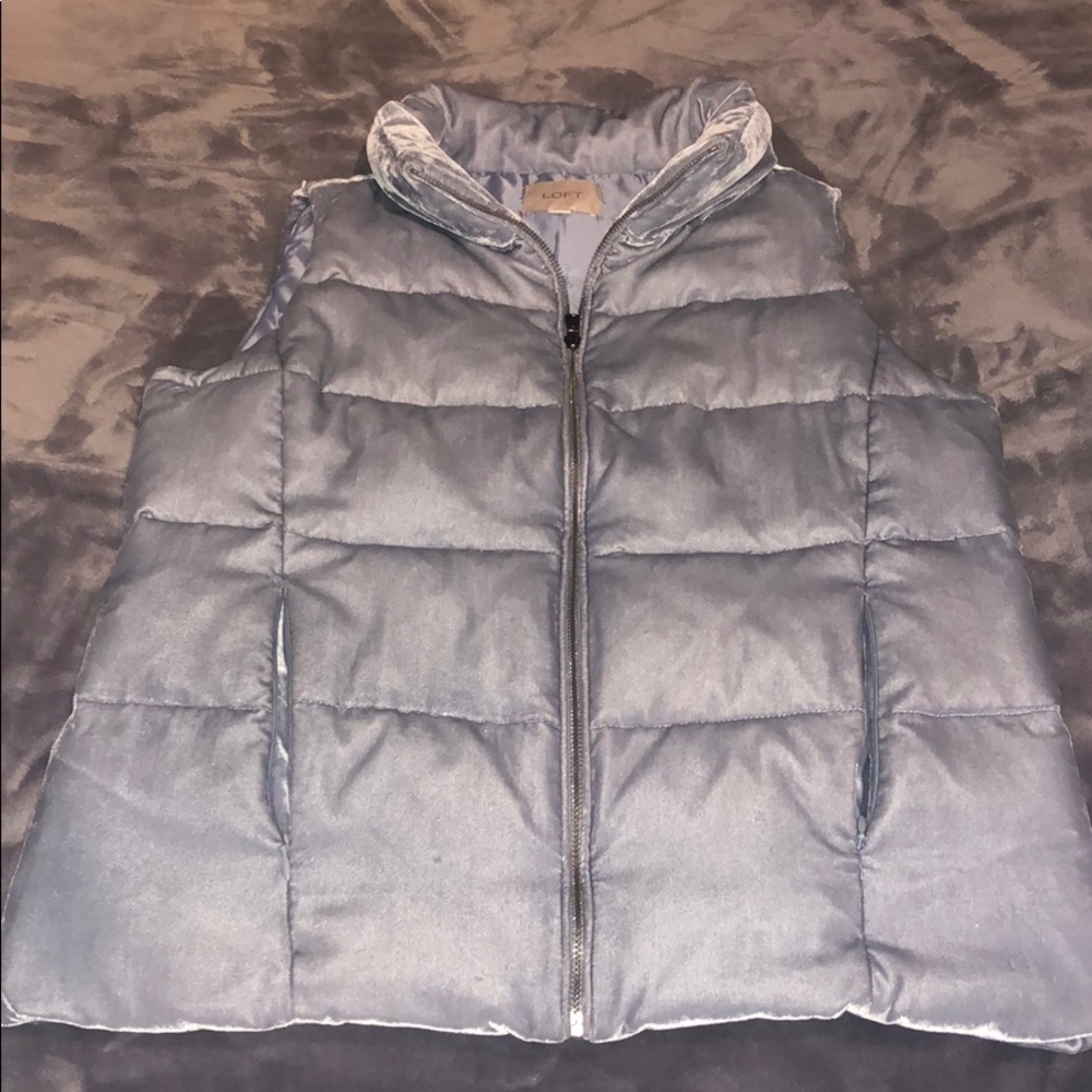 Light Blue Velvet Vest